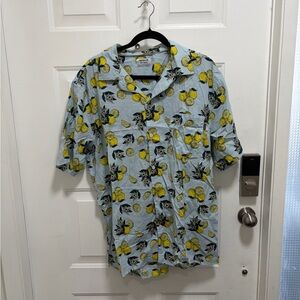 Hurley Blue Shirt with Lemon Print